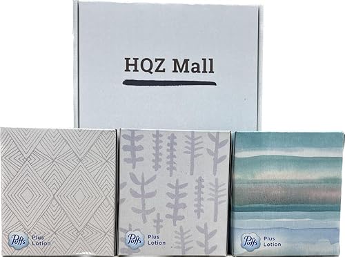 Miniatura 6 de Loción de pañuelos faciales Puffs Plus, 3 cubos, 56 pañuelos por caja (el diseño de la caja puede variar)