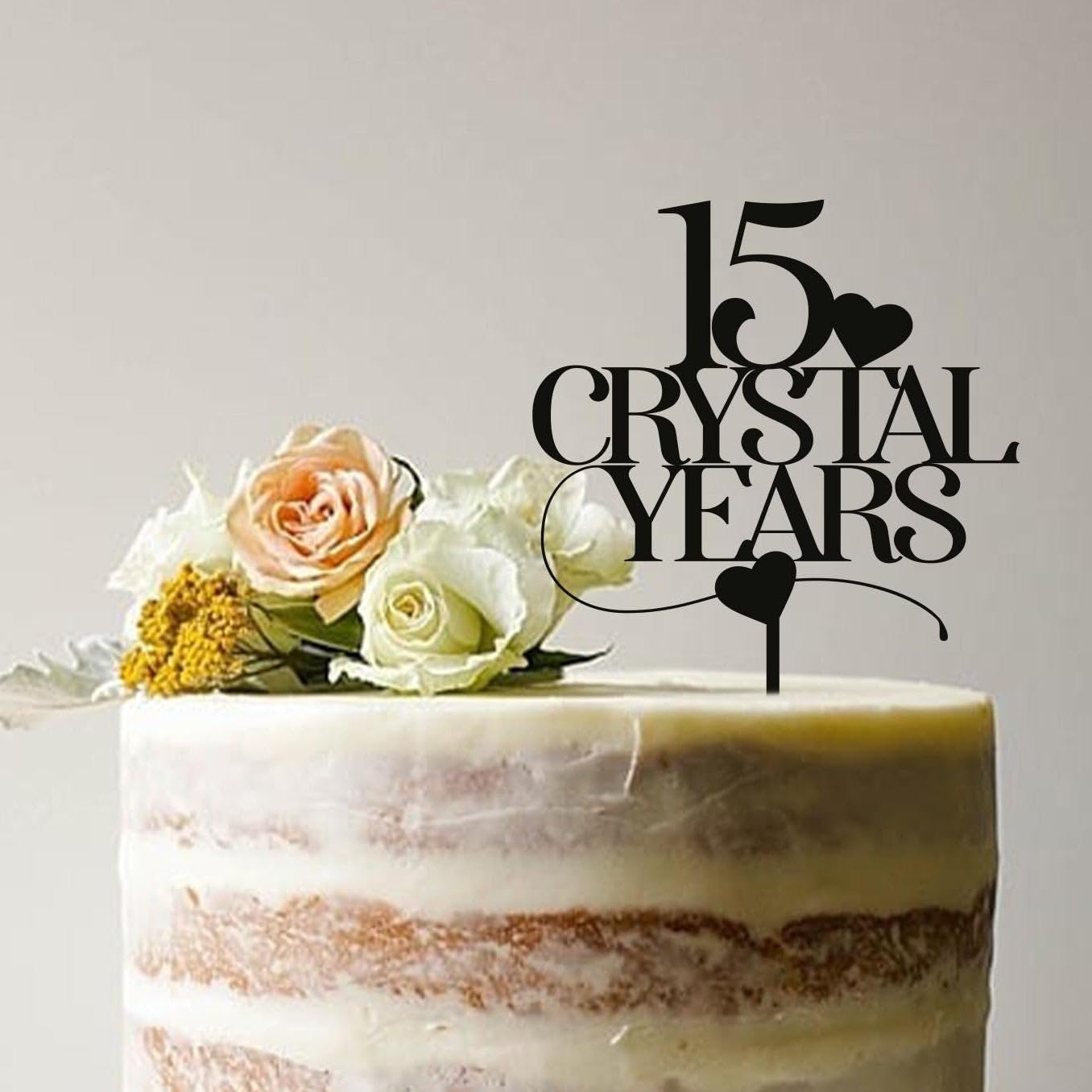 45th Sapphire Anniversary Cake Topper, 45 Sapphire Years Wooden Cake Decoration, Sapphire Wedding Anniversary Party Decor, Custom Anniversary Cake Topper