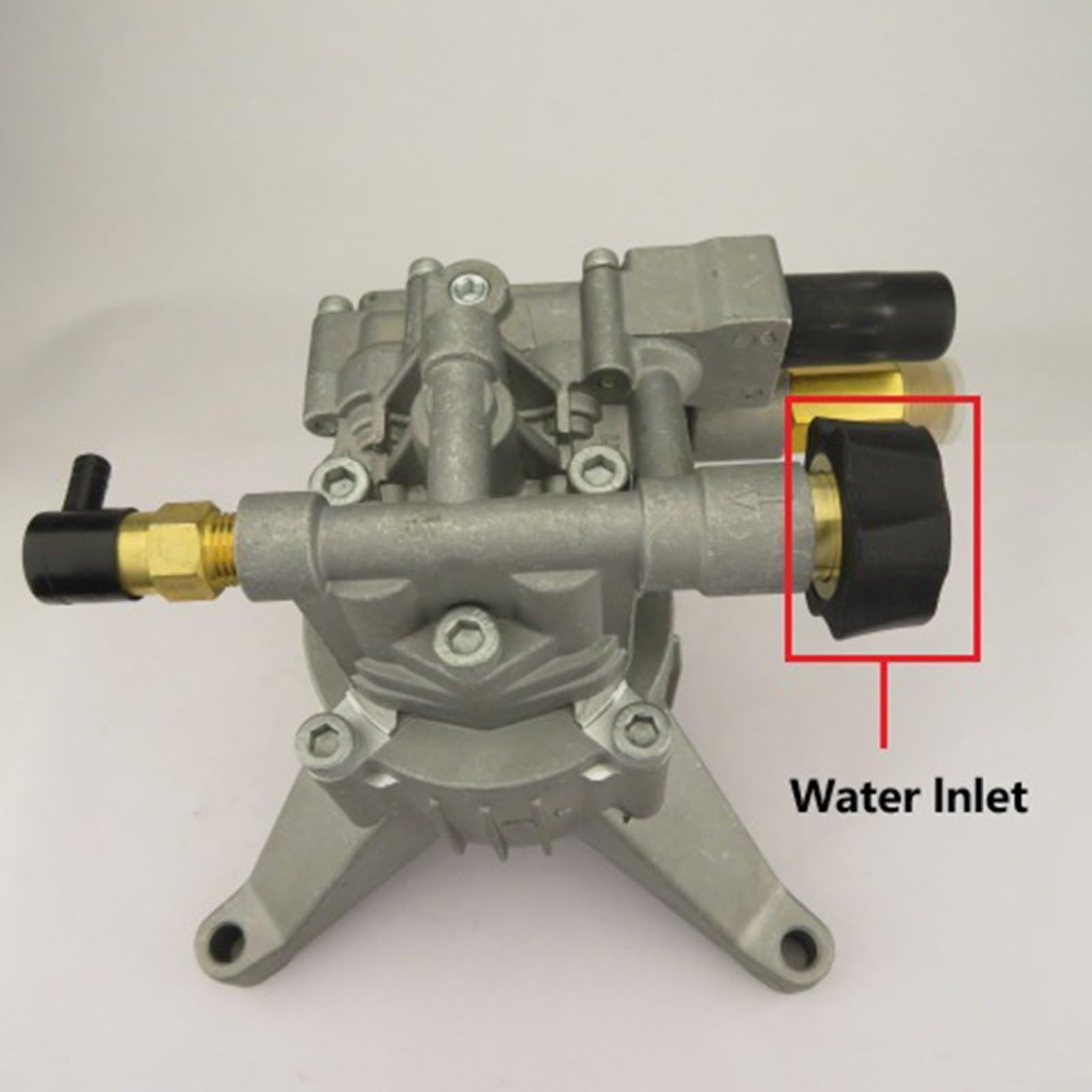 Vertikale Hochdruckreinigerpumpe 3400 PSI 2,5 GPM 7/8 Zoll Welle Ersatzpumpe für Honda, für Craftsman, für Husky, für HOMELITE, Metall Silber, Gartenarbeit