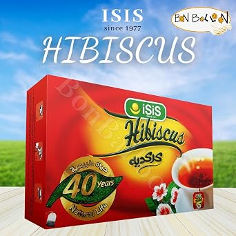 Isis Natural Egyptian Hibiscus Herbal Tea Bags Drinks To Carry It Everywhere For Perfect Start Egypt Aswani Aswan Chai Hybiscus Arab Arabic Herb Herbs Kosher Halal ( 100 Bags )