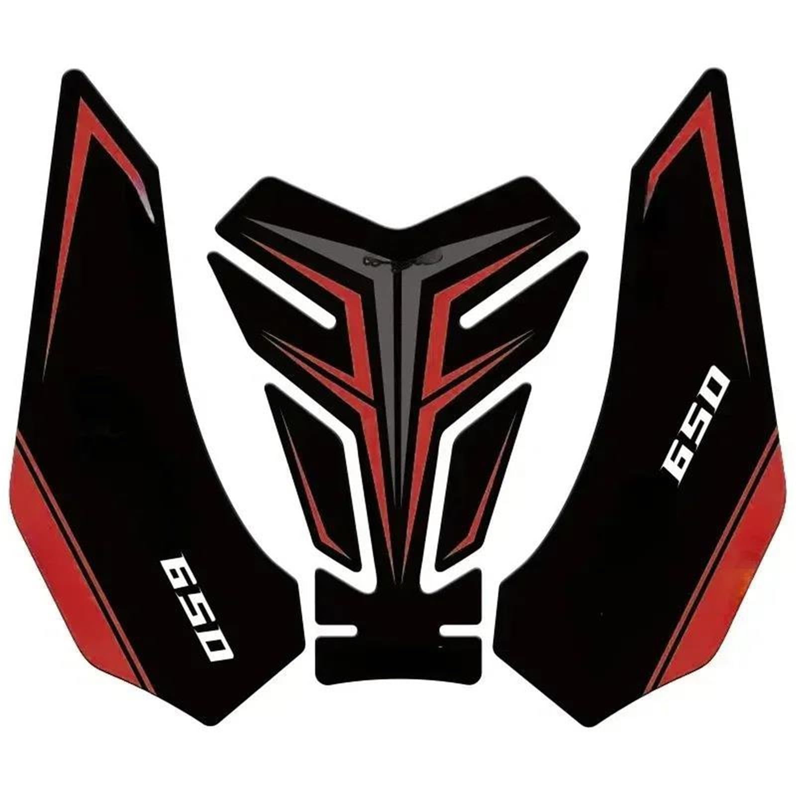 Motorcycle Tank Pads Gas Knee Grip Traction Sticker Protection Accessories for Z650 for Ninja 650(Rosso)