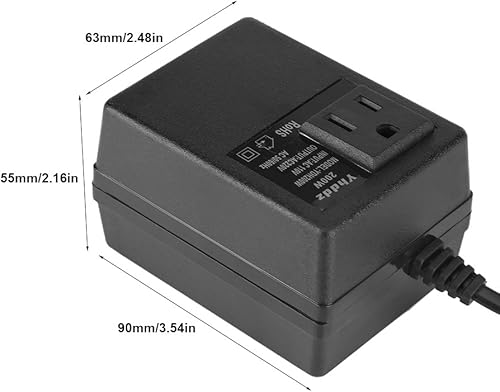 Miniatura 2 de Restokki Convertidor de voltaje de 100 W, transformador de voltaje de conversión bidireccional de 110 V a 220 V para viajes