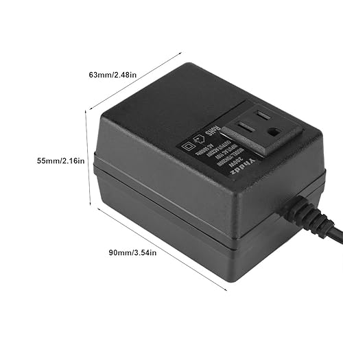 Miniatura 3 de Convertidor de voltaje de 110 V a 220 V Transformador de viaje de 200 W Adaptador de viaje para computadora portátil Secador de pelo Cámaras
