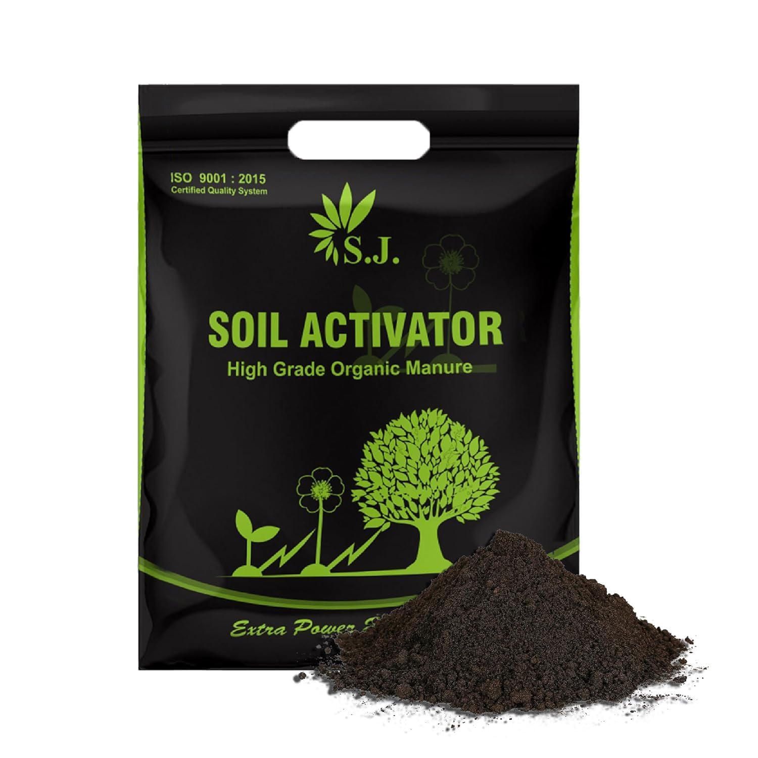 SJ Organics Soil Activator High Grade Organic Manure, 100% Natural Soil Conditioner and Plant Growth Booster, 2kg-image-31