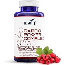 Cardio Power Complex Premium Herbal Supplement with Hawthorn Berry, Garlic, Olive Leaf & Hibiscus 13 Natural Ingredients 90 Capsules