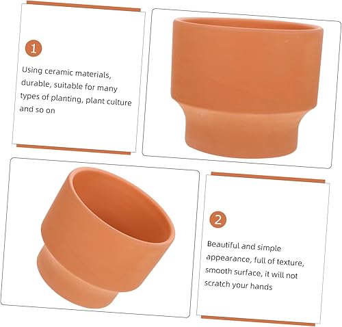 Miniatura 7 de ABOOFAN Macetas de arcilla transpirable para suculentas, macetas para plantas, macetas de balcón, macetas de bonsái, macetas para suculentas,
