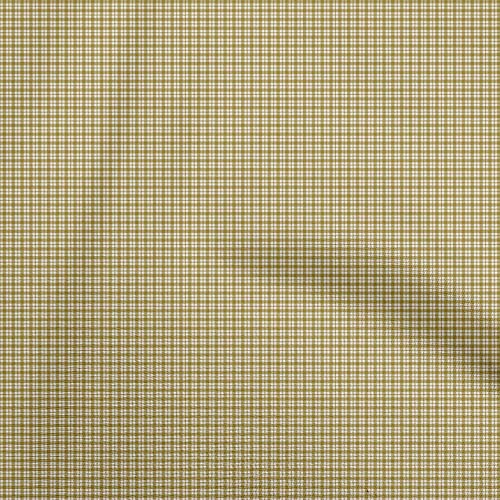 oneOone Cotton Poplin Twill Dark Olive Green Fabric Check Sewing Material Print Fabric By The Yard 56 Inch Wide