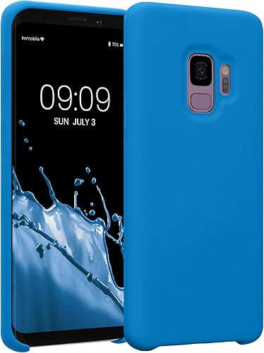 Miniatura 248 de kwmobile Funda Compatible con Samsung Galaxy S22 - Funda de teléfono de silicona TPU con acabado suave - Rojo Ruibarbo Piedra antigua,Azul