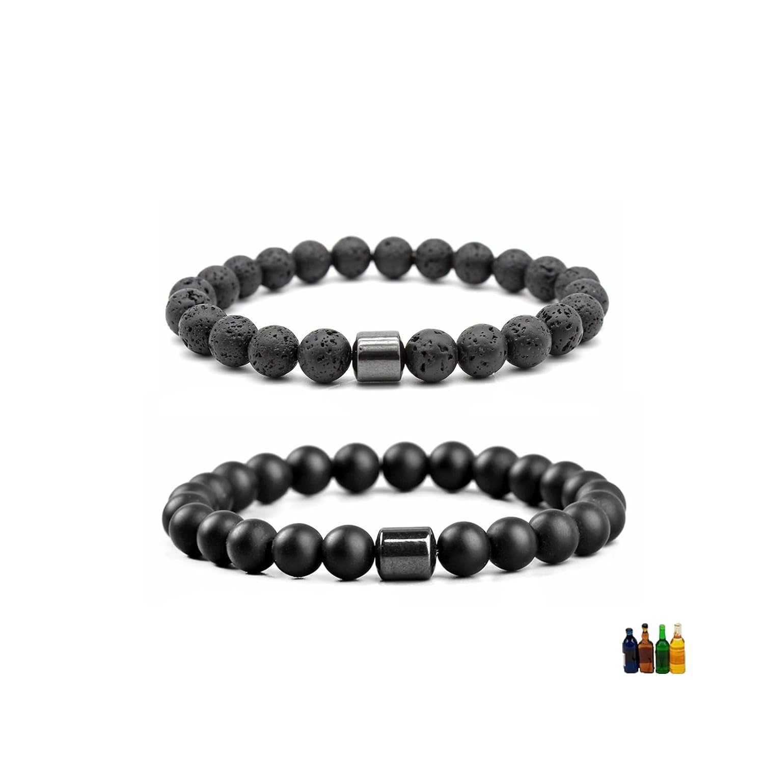 Atiptu 2Pcs Anti Alcohol Bracelets for Men Women Adjustable Stop Drinking Alcohol Craving Bracelet Anxiety Bracelet Set Reduces Drinking Cravings