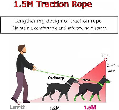 Miniatura 6 de Juego de arnés y correa para cachorros y perros pequeños, número de teléfono con nombre personalizado, arnés reflectante ajustable sin tirones,