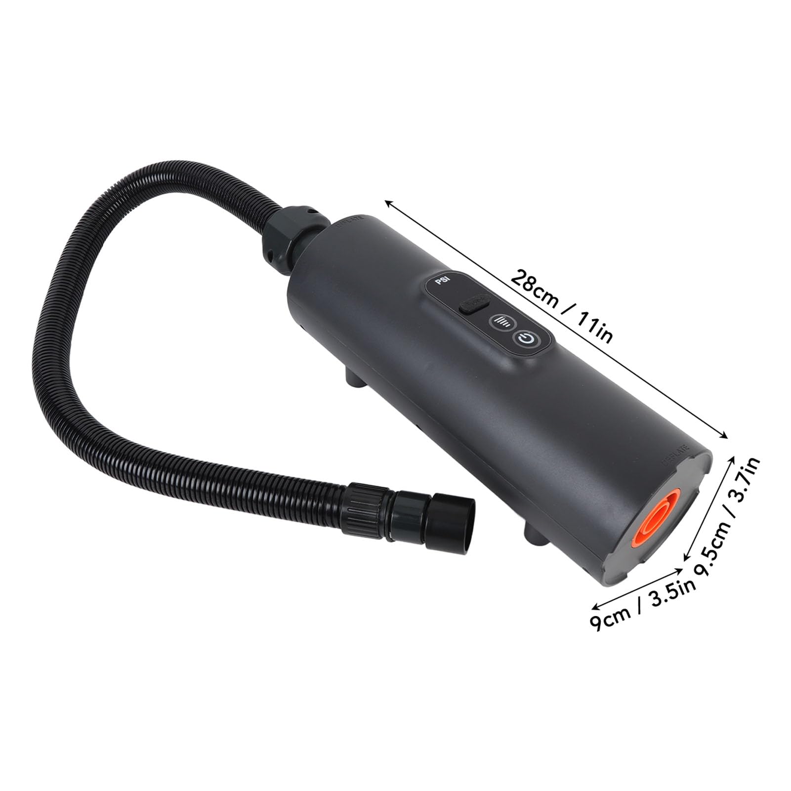 Pompe D'infracteur Portable Pompe à Air électrique Haute Pression à Haute Pression pour la Tente Gonflable Kayak Boat Float Lit avec Une Batterie LI Efficace Variété de Buses ABS
