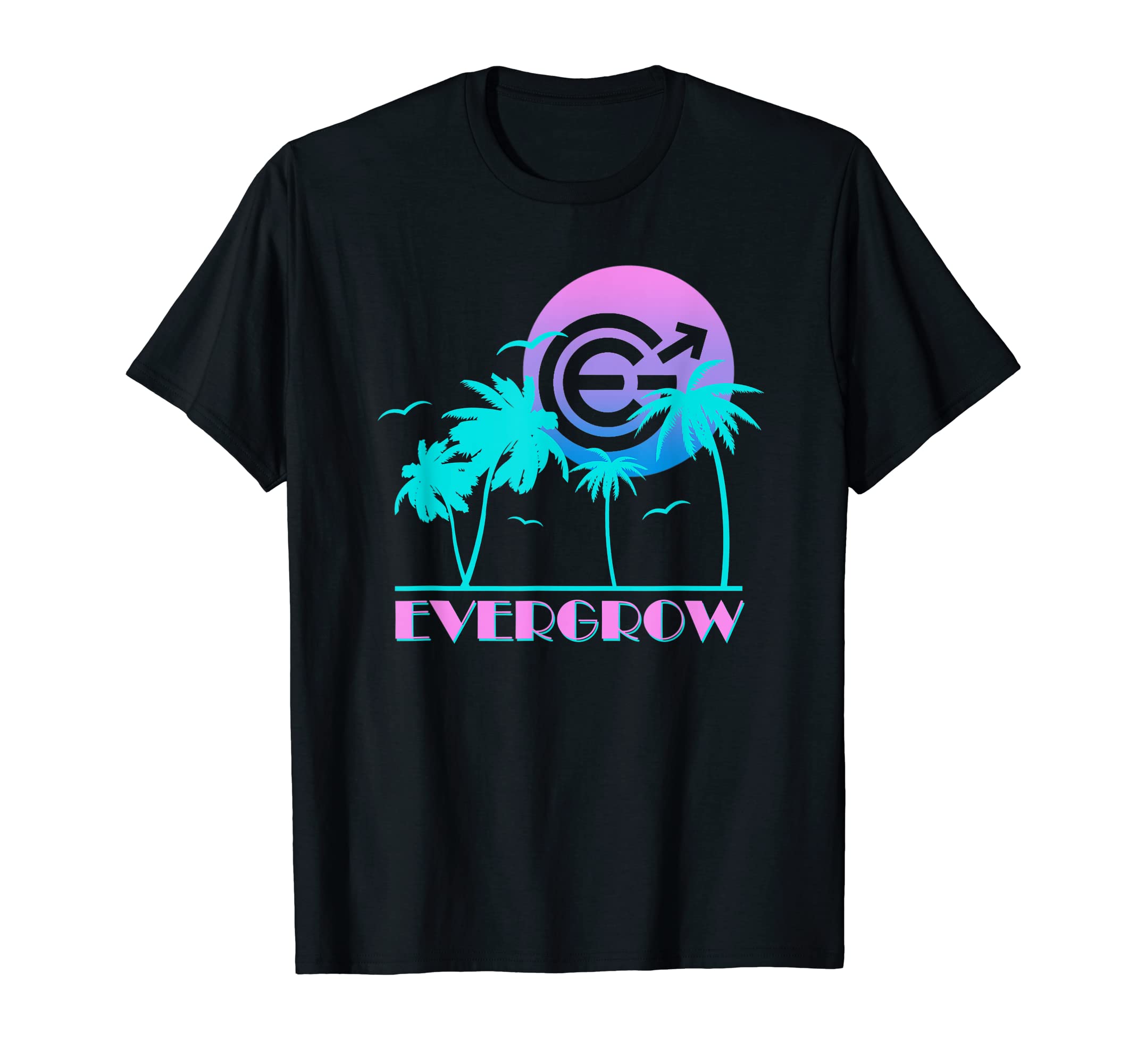 Evergrow Coin Egc Retro 80s Miami Crypto T Shirt | Desertcart Seychelles