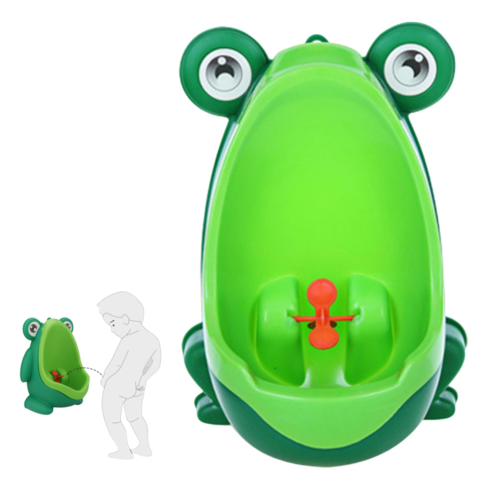 Orinatoio per bambini, a forma di rana, per addestrare i bambini, per addestrare i bambini, 30 x 21 x 16 cm