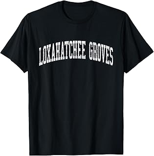 Loxahatchee Groves Florida FL Vintage Athletic Sports Design T-Shirt