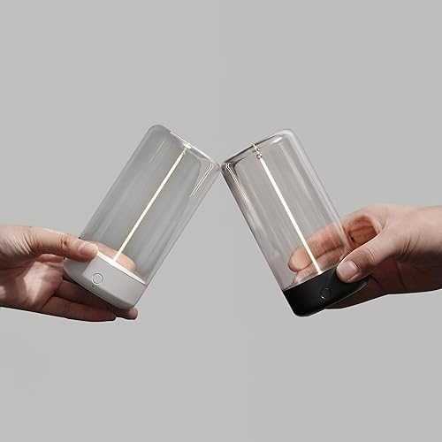 Miniatura 10 de AUGE LIGHT Mini lámpara de mesa minimalista inalámbrica, lámpara de mesa recargable, lámpara de mesa portátil, lámparas de mesita de noche, lámparas