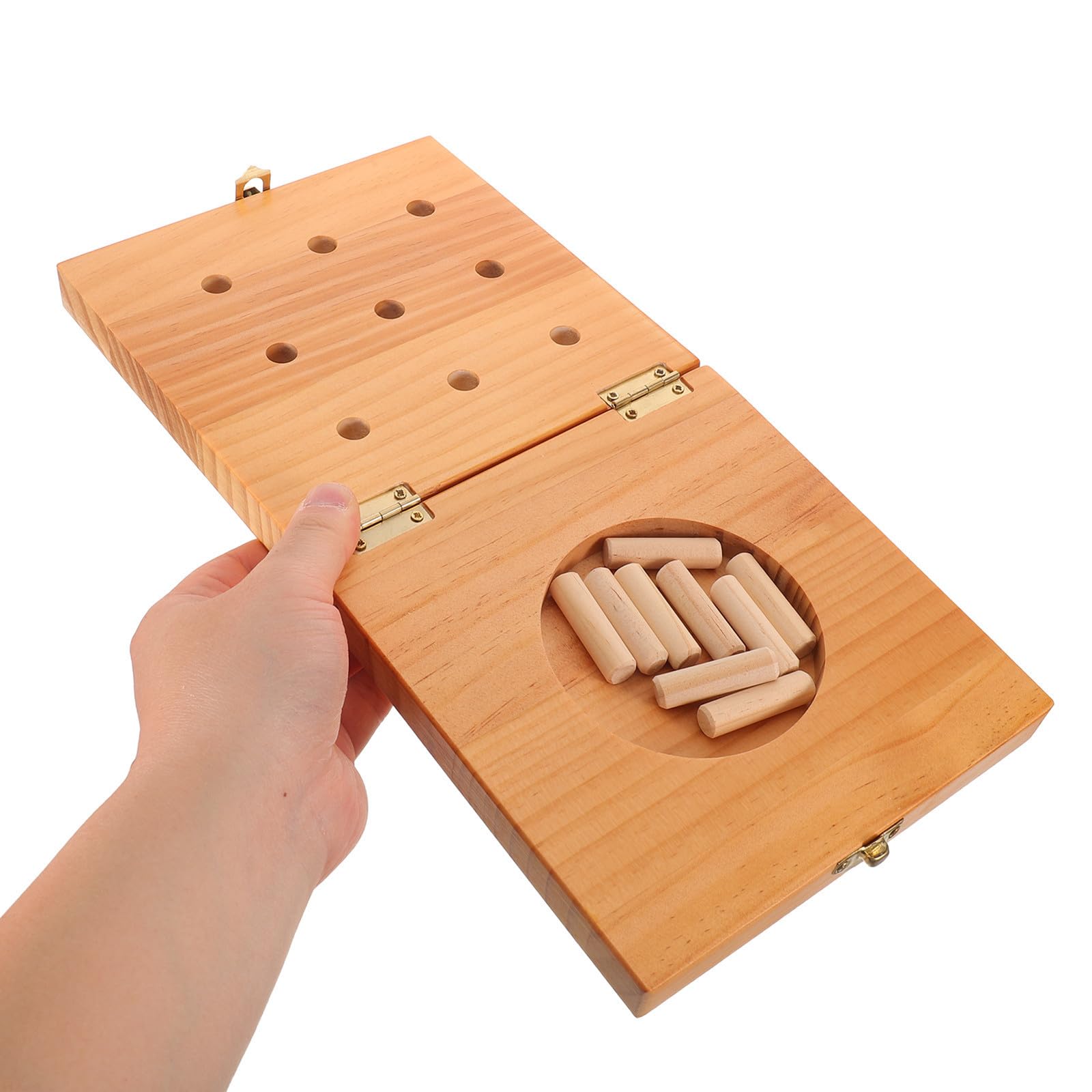 ARTIBETTER Motorikwürfel Holz mit 9 Löchern Verstellbarer Widerstand und Unterstützung der Fingerflexibilität für Krafttherapie und Rehabilitation zu Hause