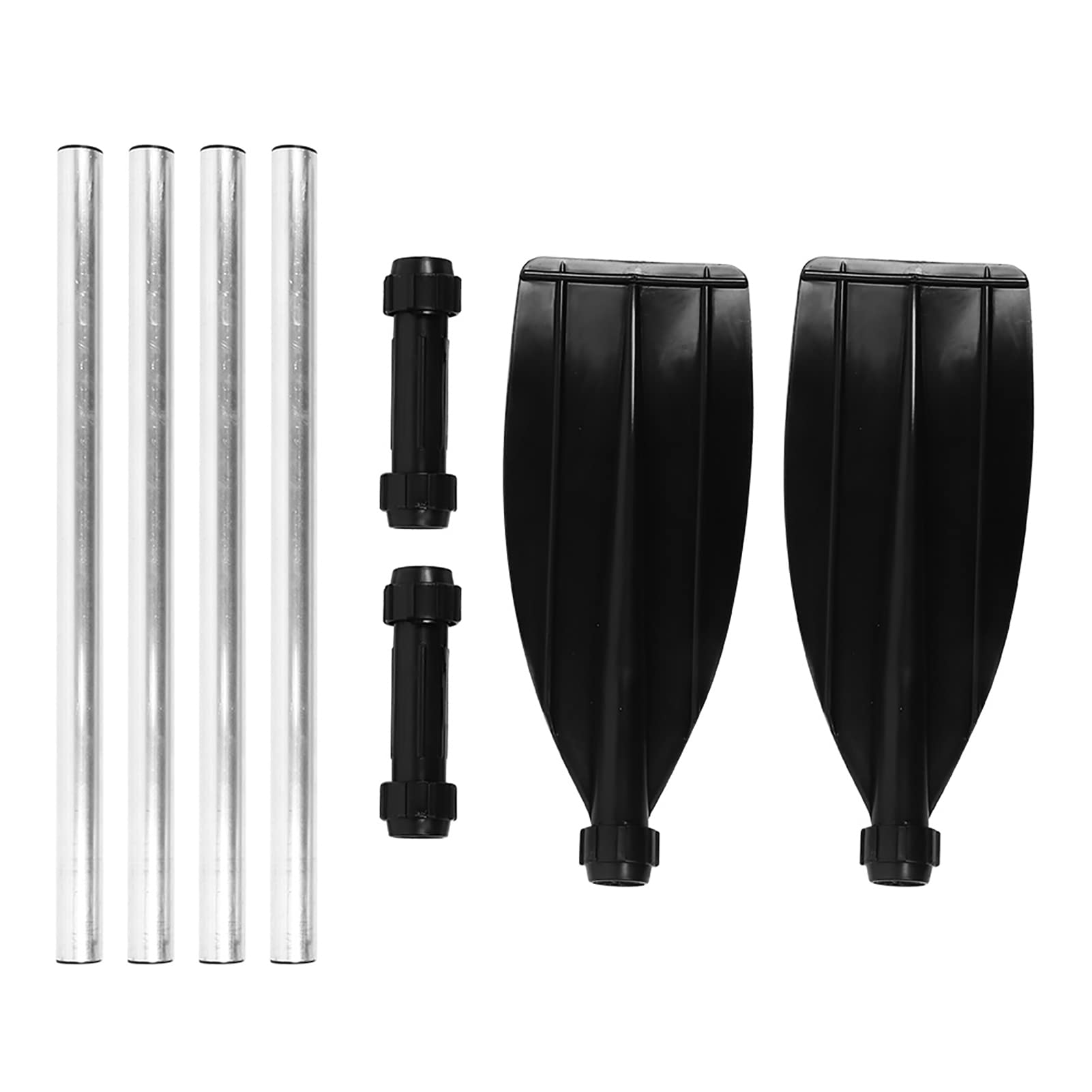 Qiilu Avirons de Bateau de 125cm/49.2in, pagaies en Alliage d'aluminium de rames à Flot détachables à Double extrémité Portable pour canoë-Kayak