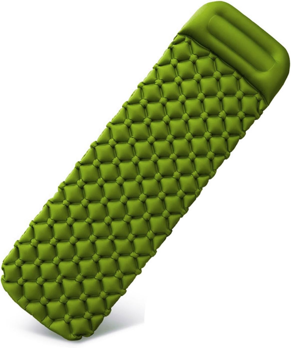 Dioche Camping Mat, Self Inflating Camping Mat Camping Mat with Pillow Builtin Foot Pump Sleeping Mat for Hiking Travel Beach Outdoor (Army Green)