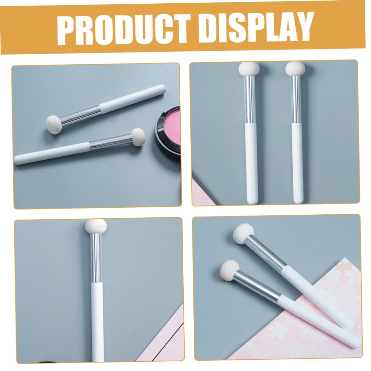 MAGICLULU 6pcs Portable Mushroom Sponge Concealer Brush for Makeup Ergonomic Design for Easy Application of Concealer and Powder Compact and Travel-friendly Beauty Tool