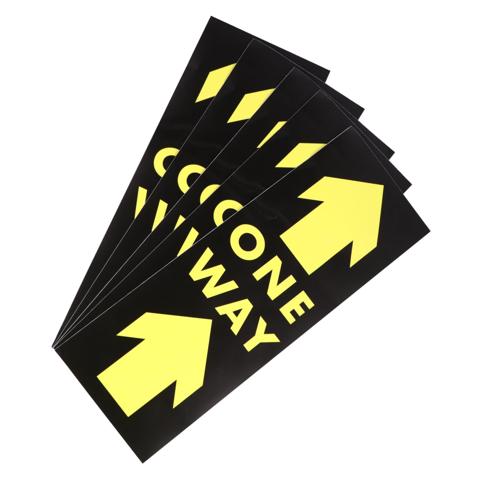 HOODANCOS 5pcs Social Distance Safety Stickers Arrows One Way Floor Signs Adhesive Warning Labels for Stores