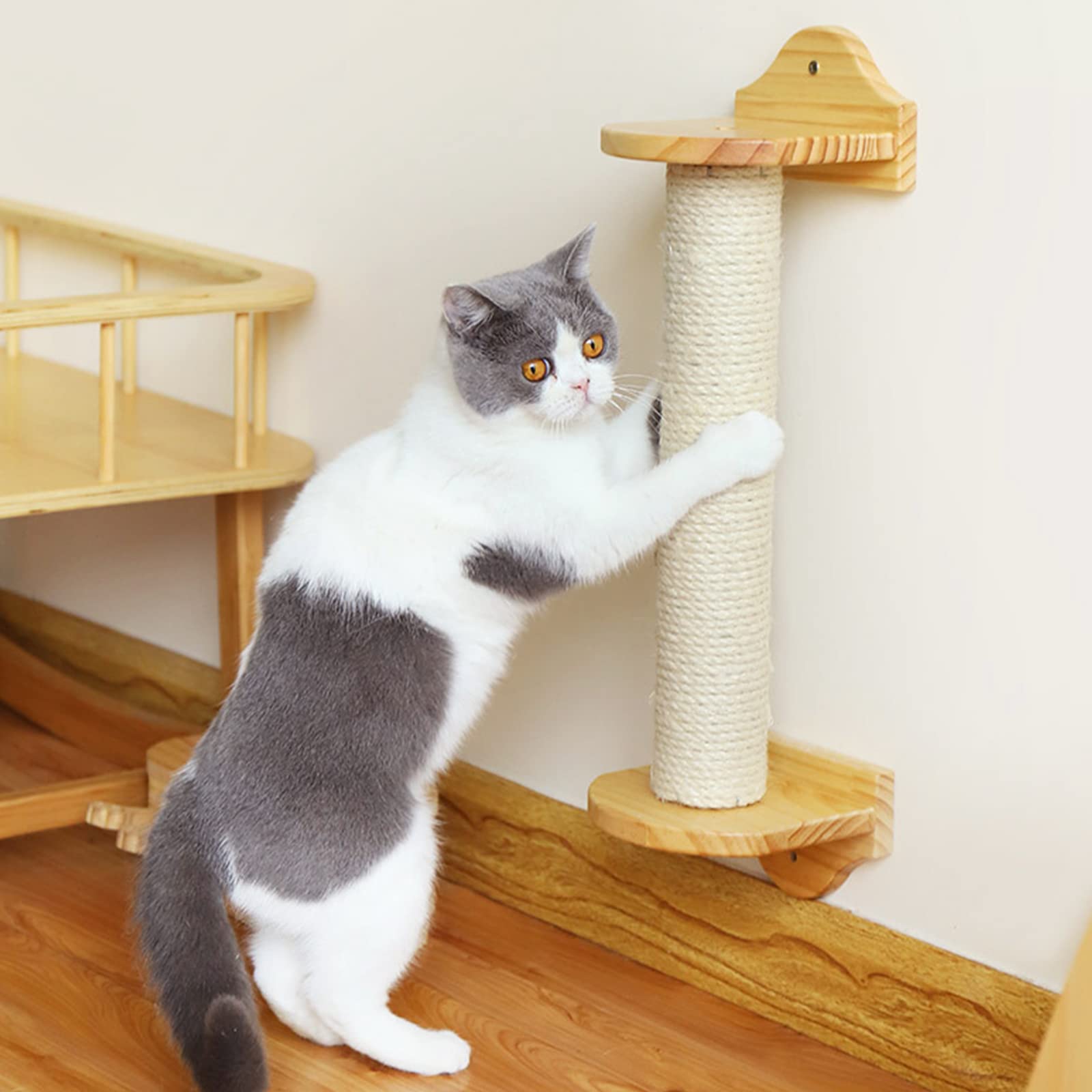 Postes de repuesto para gatos de 38.1 cm, poste rascador de sisal natural para gatos, torre de cubo, gatitos, poste para rascar, juguetes interactivos, accesorios de muebles, árbol disuasorio, paquete