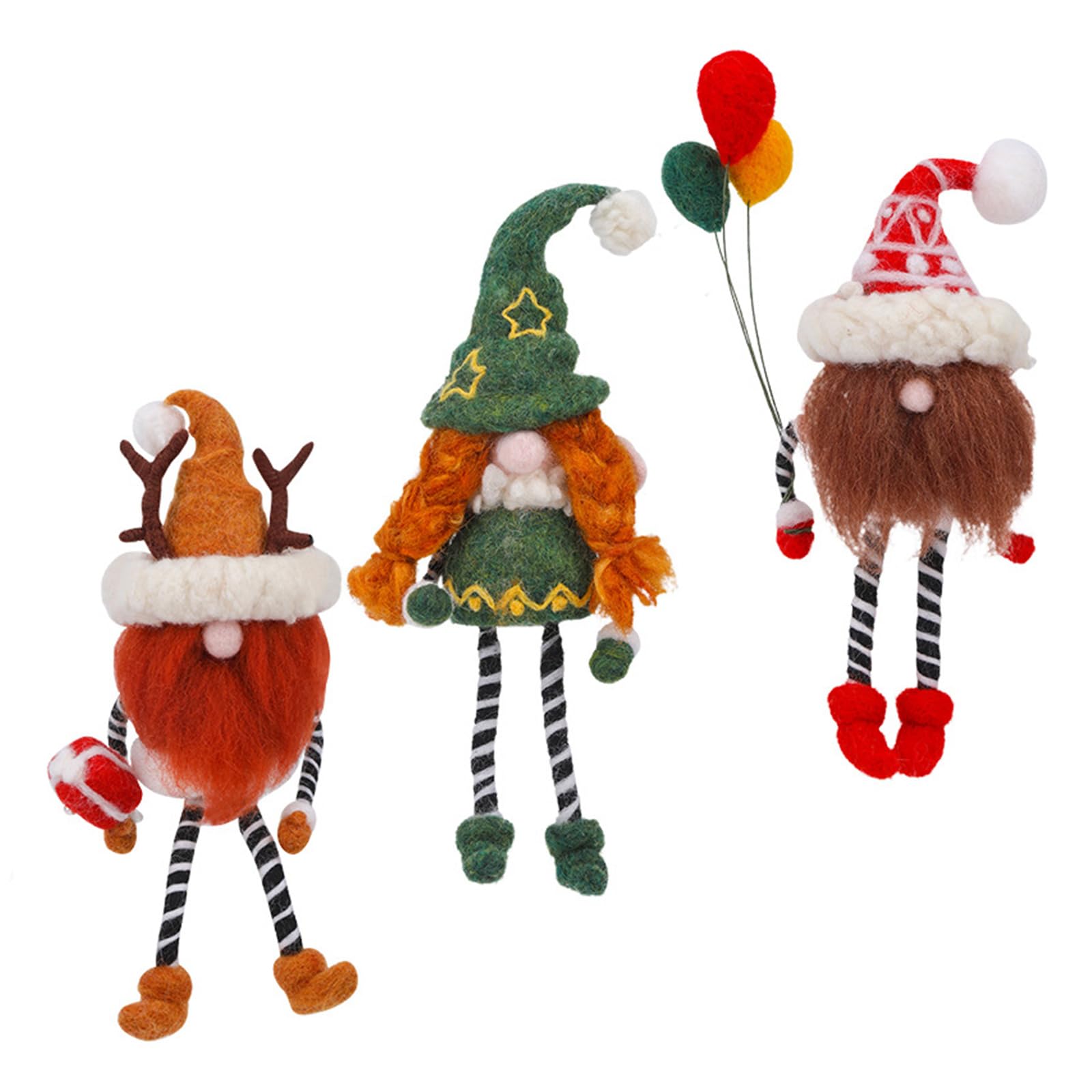 Buxuaaaa Gnomes Needle Felting Starter Kits Needle Felting Kits Wool Tool with Felt Tool Gnomes Starter