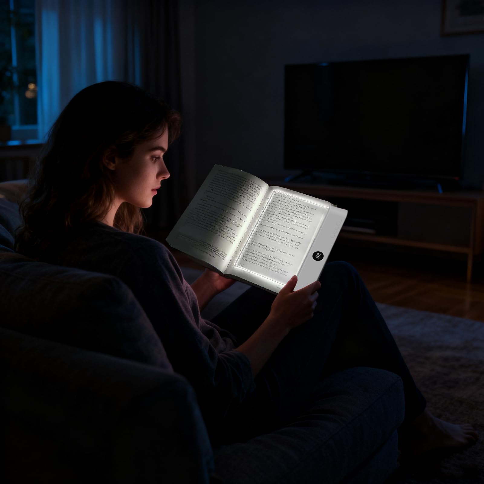 Lampe De Lecture Pour Livre - Réglable Avec Minuteur 3 Couleurs Panneau Transparent | Lampe De Lecture À LED Avec Veilleuse | Pour Femmes Hommes Lecteurs Maison Voyage Dortoir Bureau École Chambre Bur