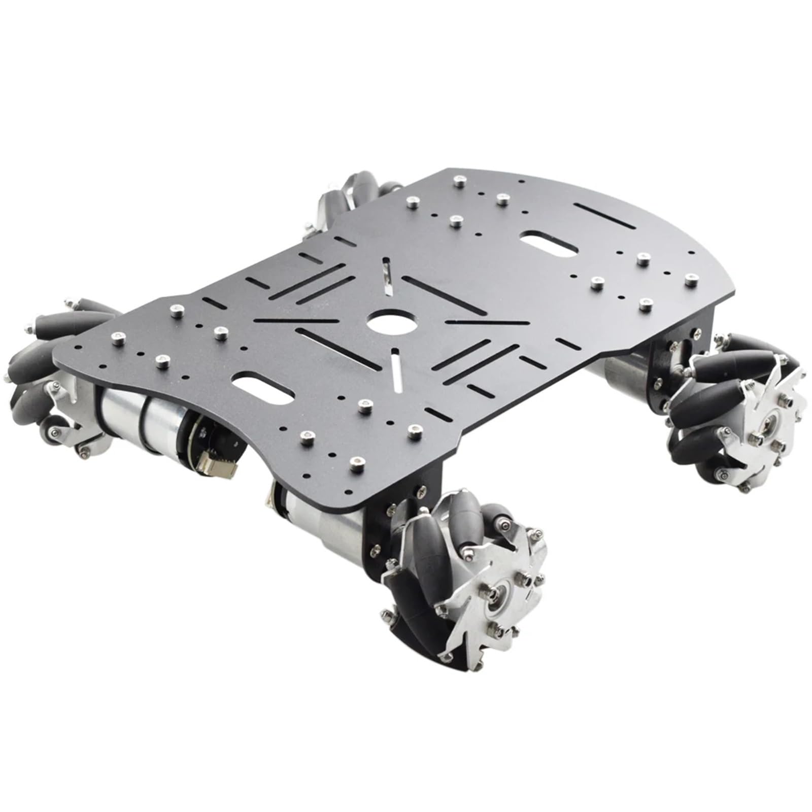 Mecanum Rueda de Coche for Arduino Robot Kit de Coche con 4 Uds DC 12V codificador de Velocidad Motor 4WD Robot Plataforma chasis Carga máxima 15Kg(Yellow)