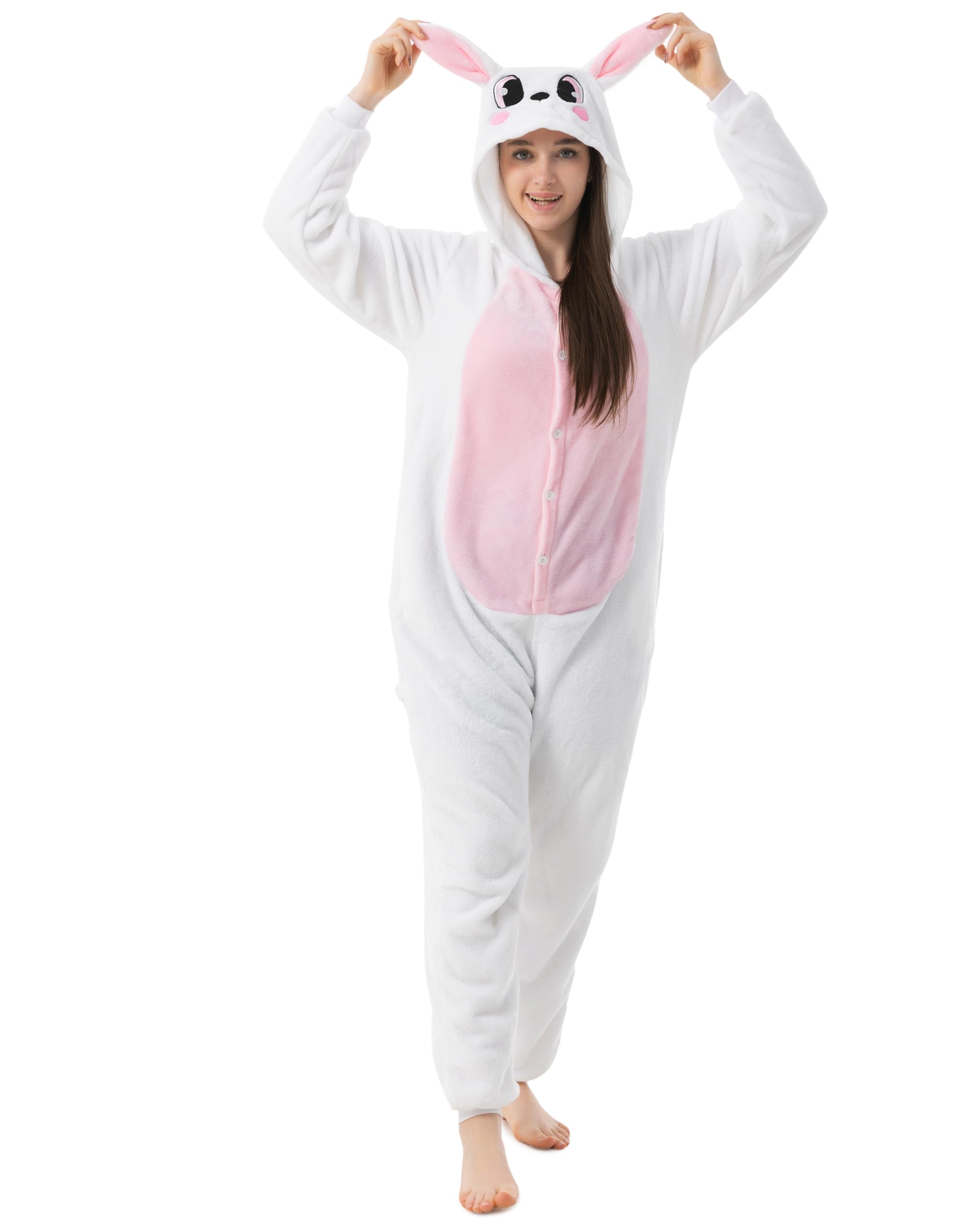 Katara 1744 Uilenkostuum onesie/jumpsuit eendelig body voor volwassenen dames heren als pyjama of pyjama unisex - veel verschillende dieren