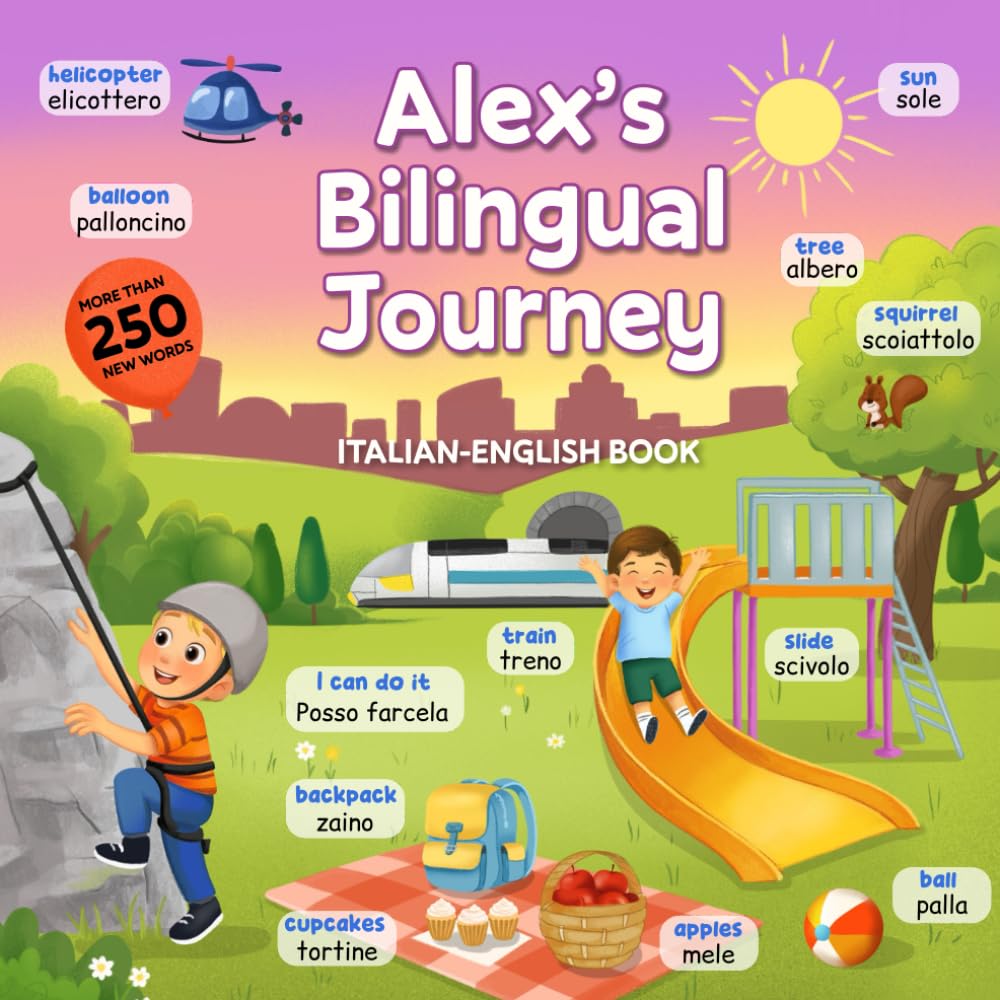 Alex's Bilingual Journey: Italian-English Book