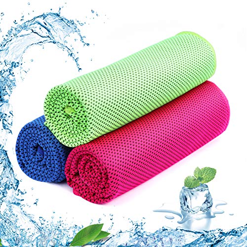 Toalla de enfriamiento SKL Toalla de fitness de secado rápido y fría como el hielo para un alivio instantáneo, manténgase fresco para Pilates, viajes, golf, senderismo y deportes al aire libre