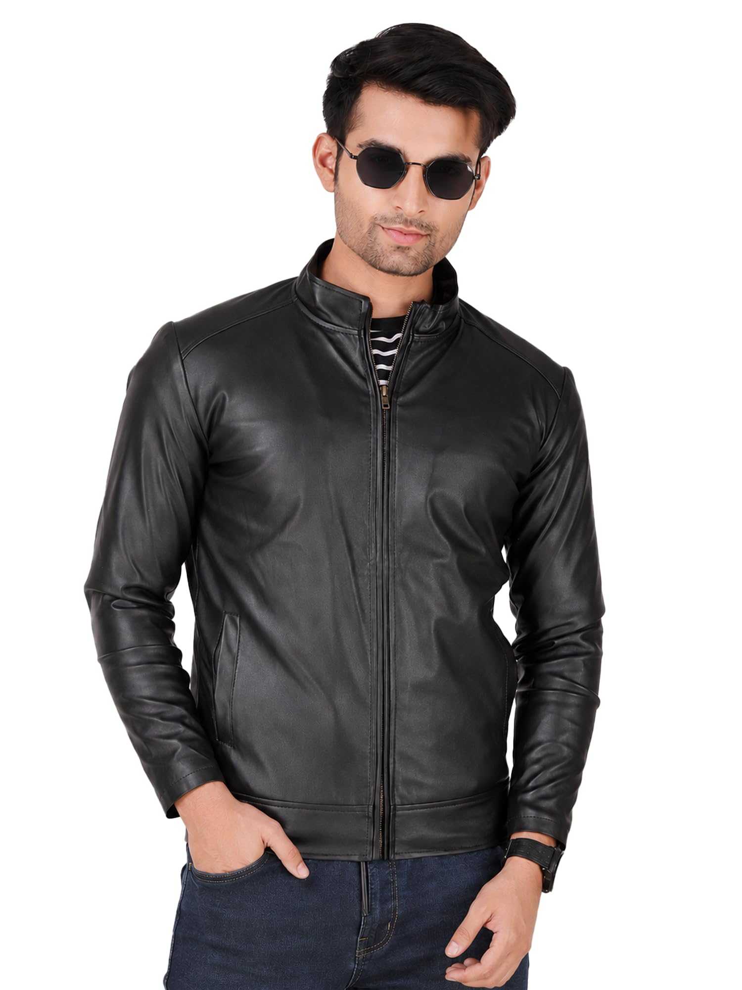 leather retail Black Leather Jacket-picture-41