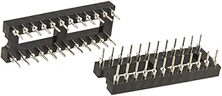 Aexit 2 Pcs Audio & Video Accessories 24 Pin DIP IC Sockets Adaptor Solder Connectors & Adapters Type Socket