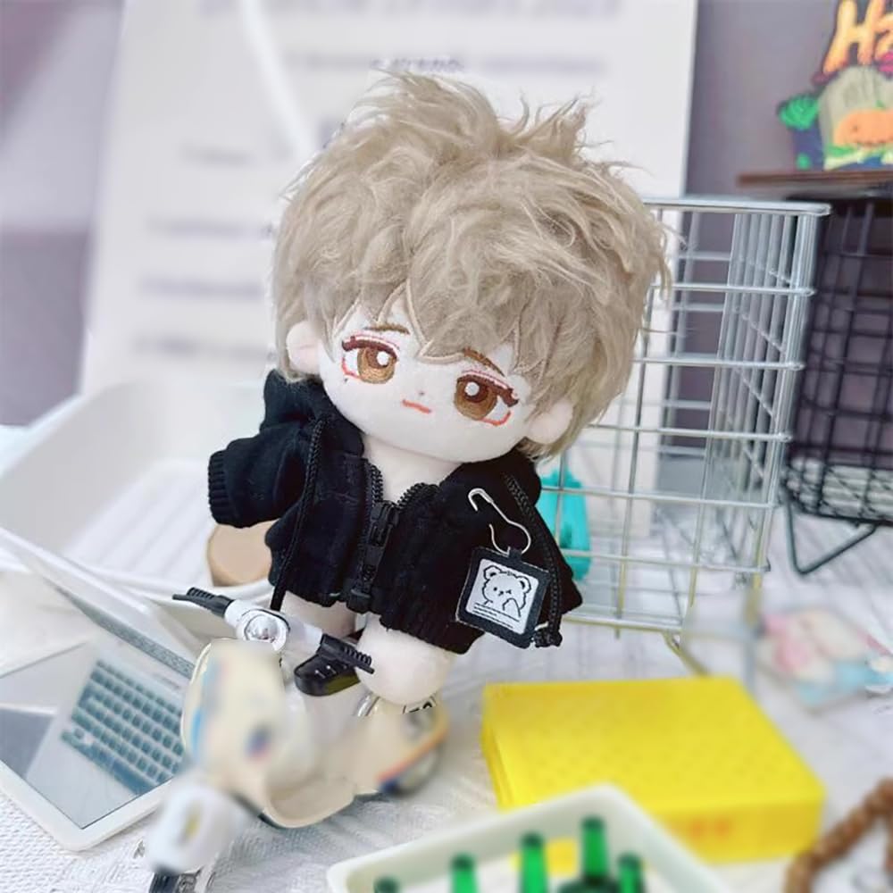 Niannyyhouse Plush Doll Clothes | Hoodie Cardigan For 10cm-20cm Stuffed Animals | Soft Toy Outfit (Black, 20cm) - View #5
