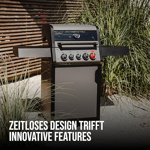 Enders Gasgrill Hyde 3 SIKR Turbo, 3-Brenner aus Edelstahl für kraftvolles direktes und indirektes Grillen, 800 °C TURBO ZONE, SWITCH GRID, Infarot-Backburner und Seitenkocher #8040 - 3