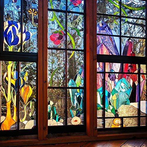 PALJOLLY 9 Pack Transparent Stained Glass Sheets, 4 x 6 inch Cathedral Glass Colored Glass Assorted Colors for Stained Glass Projects and Mosaics by PALJOLLY - Image 6