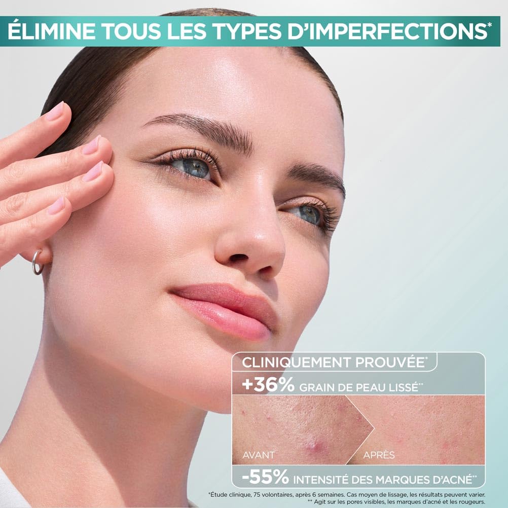 GARNIER Pure Active - Soin Exfoliant Visage - Réduit Les Marques D'acné & Les Pores - Niacinamide, AHA & Acide Salicylique - Formule Liquide Légère - Vegan & Cruelty Free - Unisexe - 120 ml