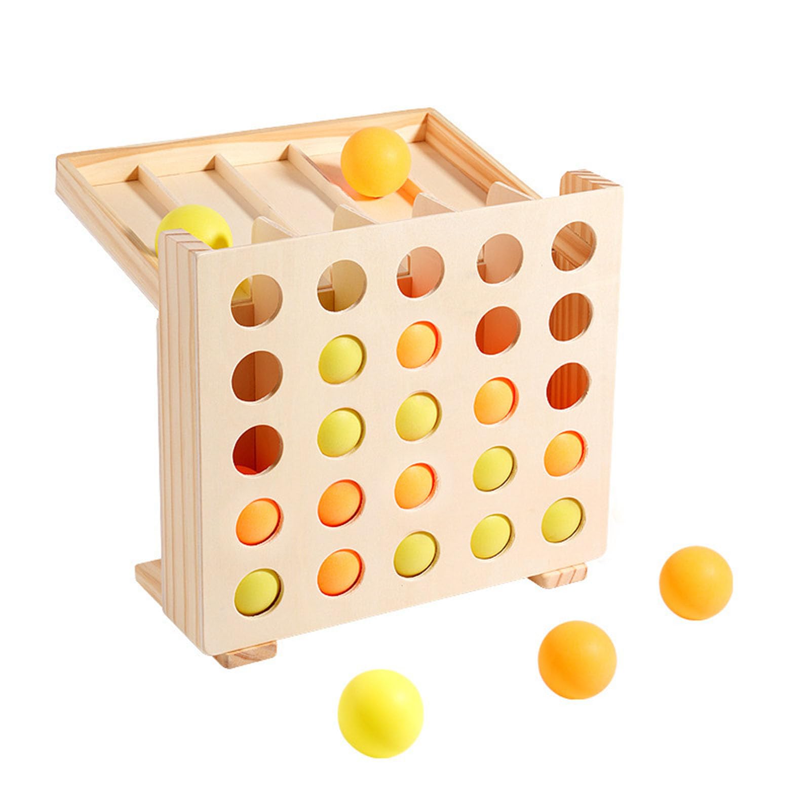 Juego de Mesa Montessori de Madera Rebotable Cuatro en Línea