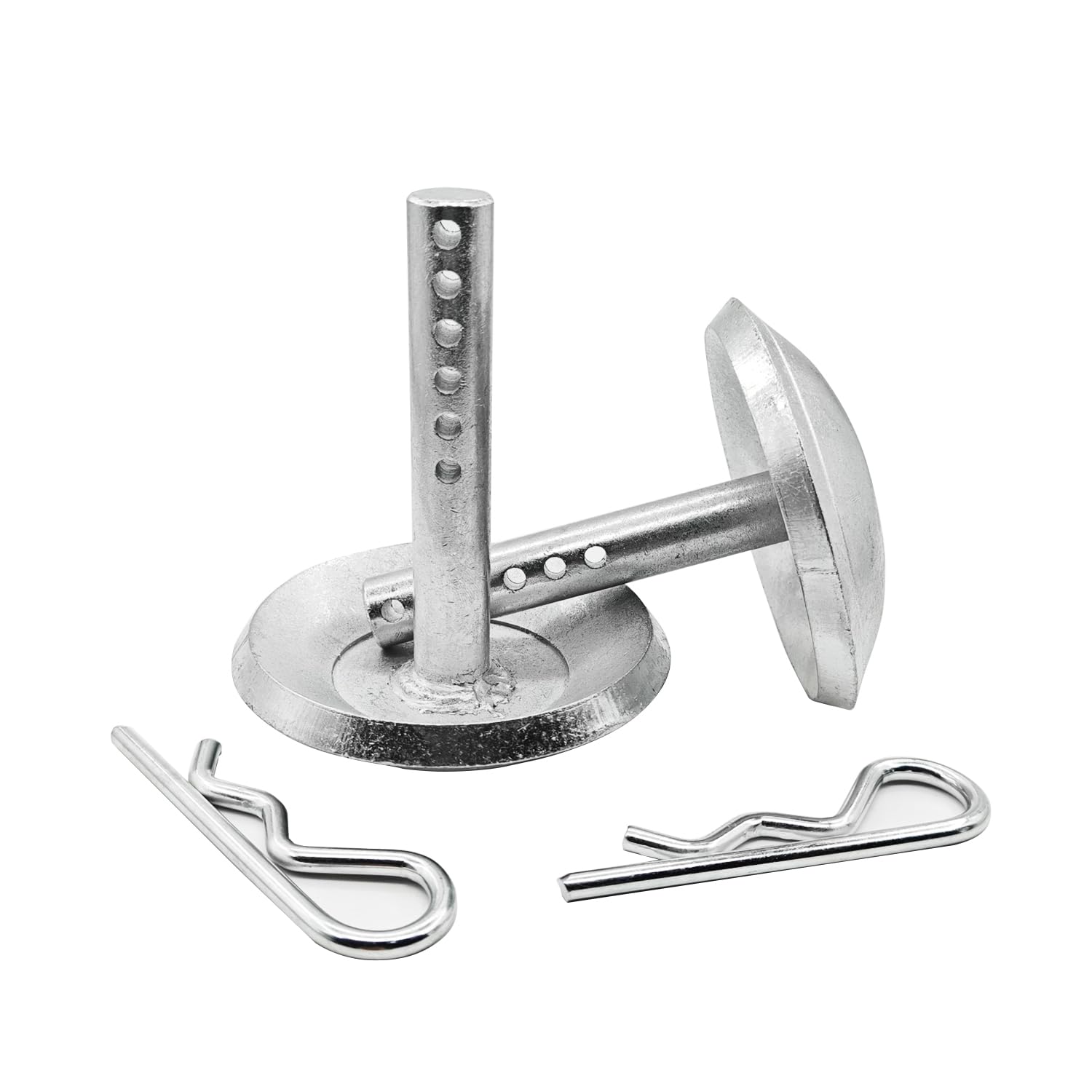 69212 Snow Plow Skid Shoe Blade Protector Replacement Skids Shoes with Round Shaft and Adjustable Pin Placement Lock Plow Skid Feet (2/Pack)