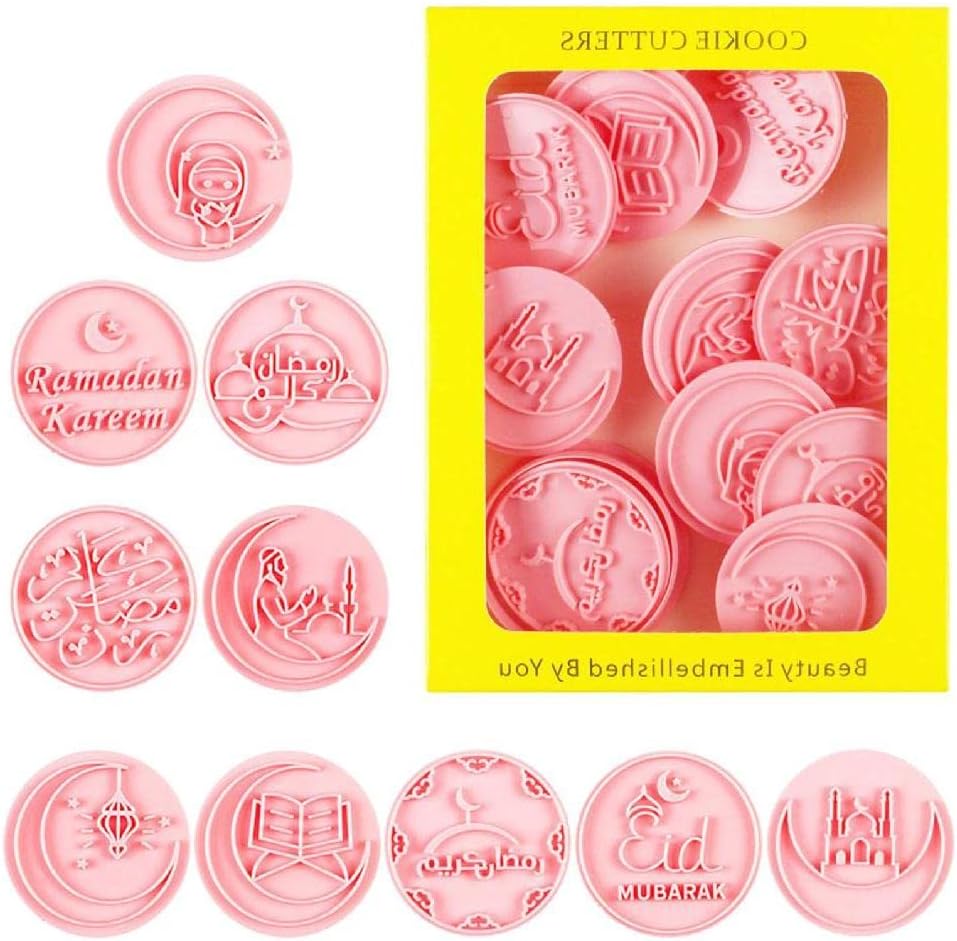 10Pcs Eid Cookie Cutters Set Islamic Festival Party