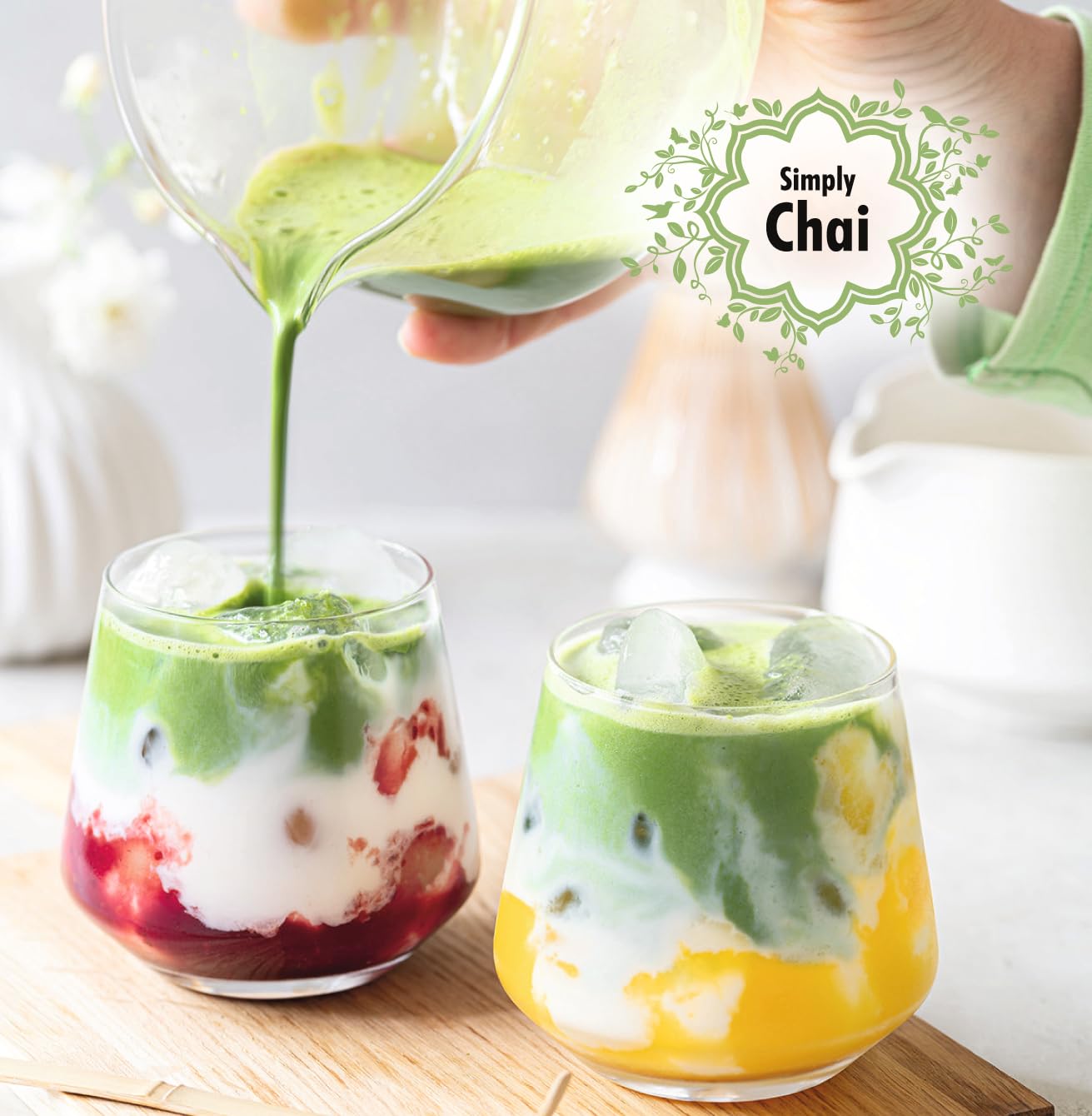 Simply Chai Bio & Vegan 100% Matcha Barista Edition Pulver, 200g Beutel – Purer grüner Tee aus Japan, ungesuesst & intensiv