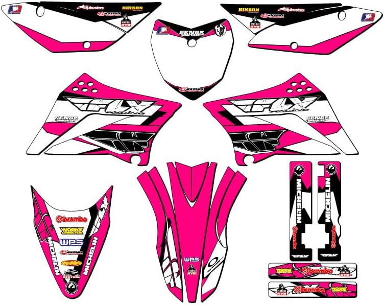 2010-2023 KLX 110 13 Fly Black Senge Graphics Base Kit Compatible with Kawasaki