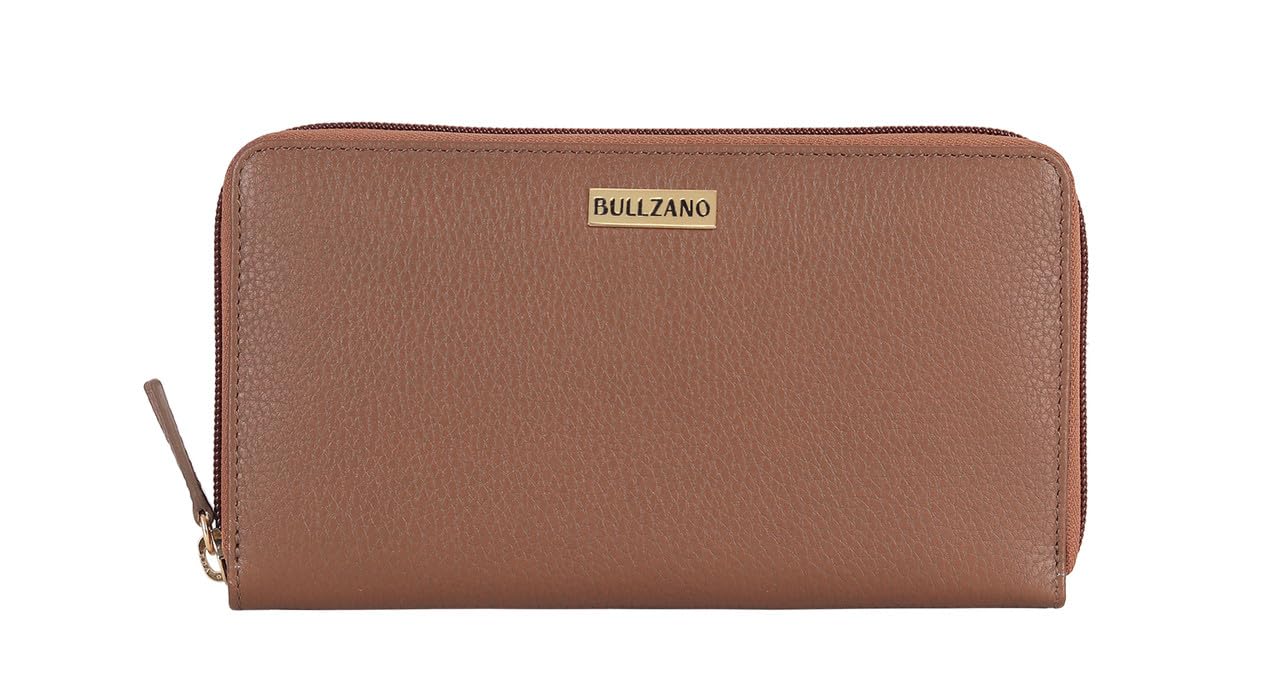 Aura Genuine Leather Zip Closure Purse/Clutch for Women/Ladies, RFID Protected, Beige-picture-25
