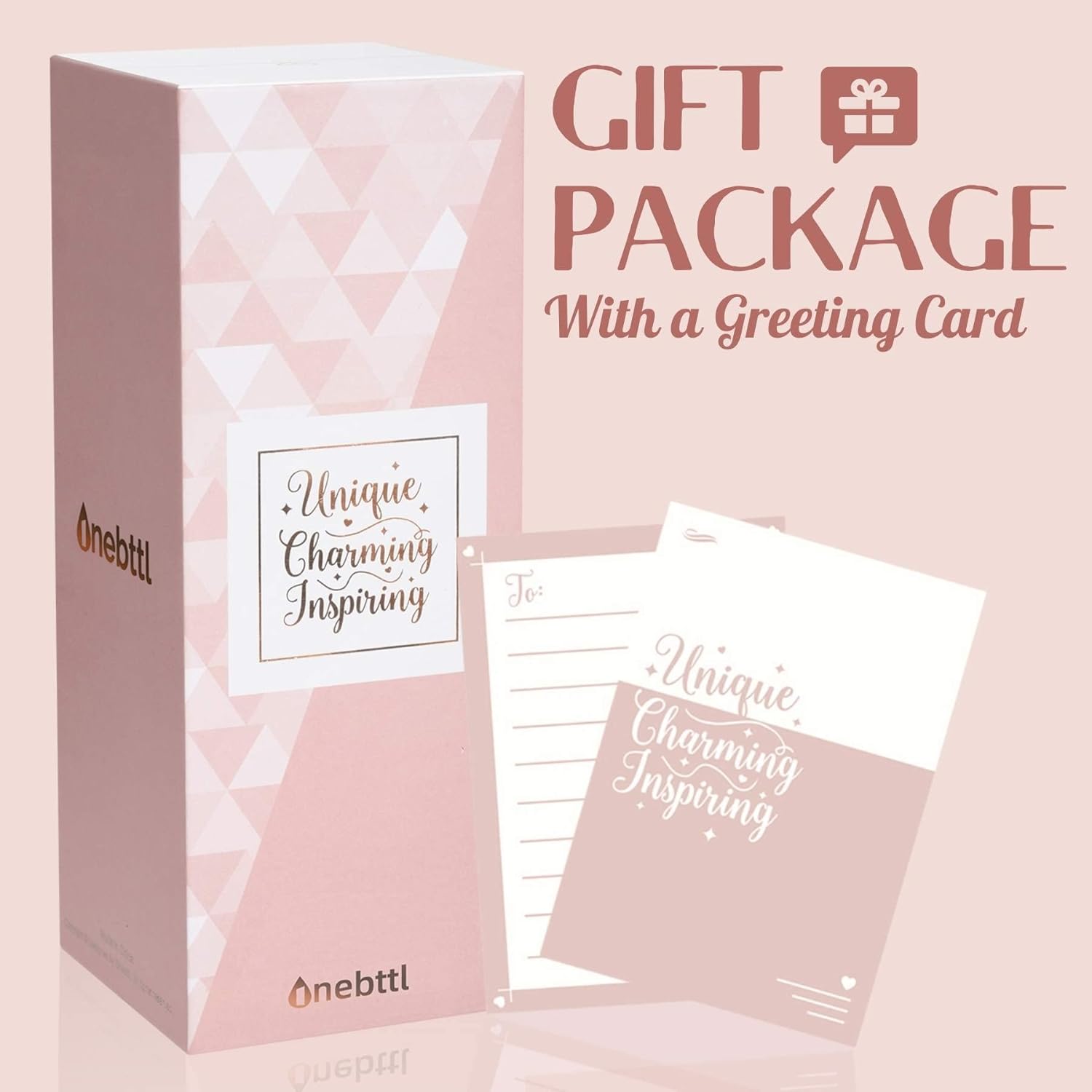 Onebttl Hair Stylist Gifts For Women, Female, Her - Hairapist Love is in the Hair - 20oz/590ml Stainless Steel Insulated Tumbler with Straw, Lid, Message Card-(Rose gold) - Image 7