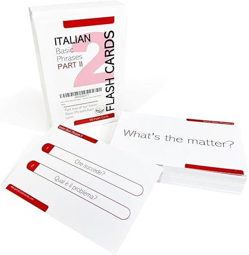 Miniatura 5 de Pat's Flash Cards 50 tarjetas flash de frases básicas italianas con variaciones de conversación