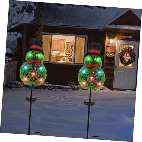 Miniatura 9 de Uonlytech Luces solares de Navidad luces decorativas para exteriores decoración de exteriores decoraciones Navideñas para exteriores estacas de