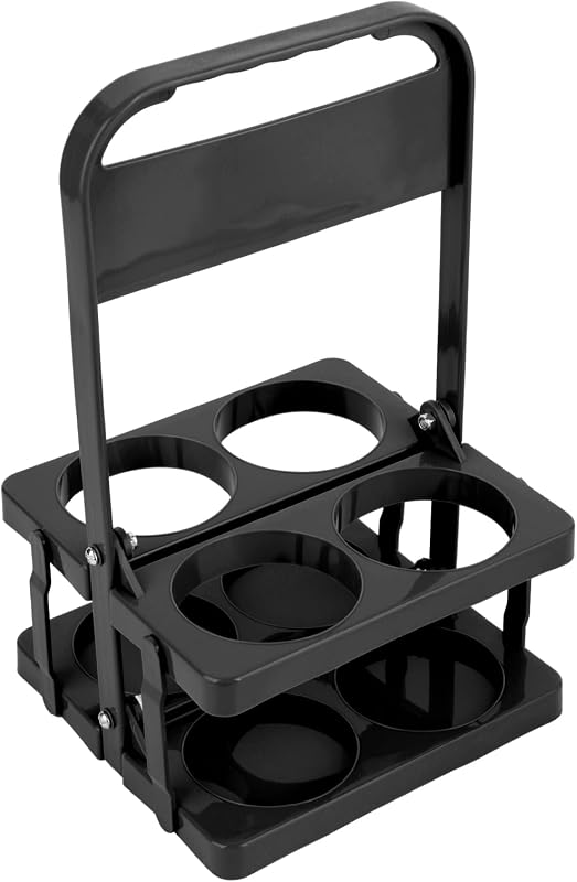 Porta-Copos Dobrável musbus com Alça para 6 Copos, Suporte Reutilizável para Transporte de Bebidas, Preto