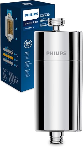 Le filtre de douche Philips, avec sa finition chromée et sa technologie de filtration avancée, s'intègre élégamment dans votre salle de bain tout en améliorant la qualité de l'eau.