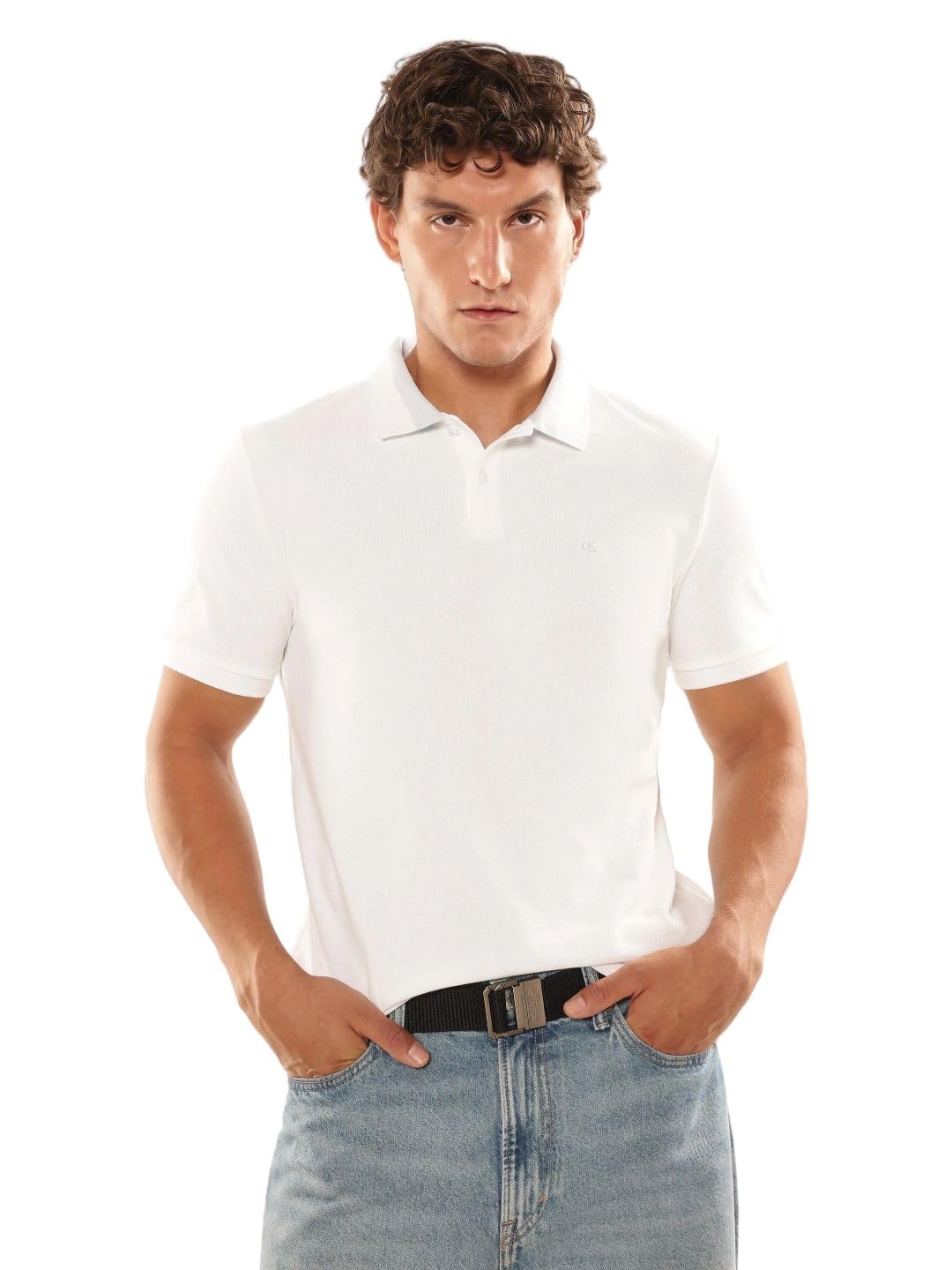 calvin klein jeans Solid Regular fit Cotton Polo t-Shirt-picture-22