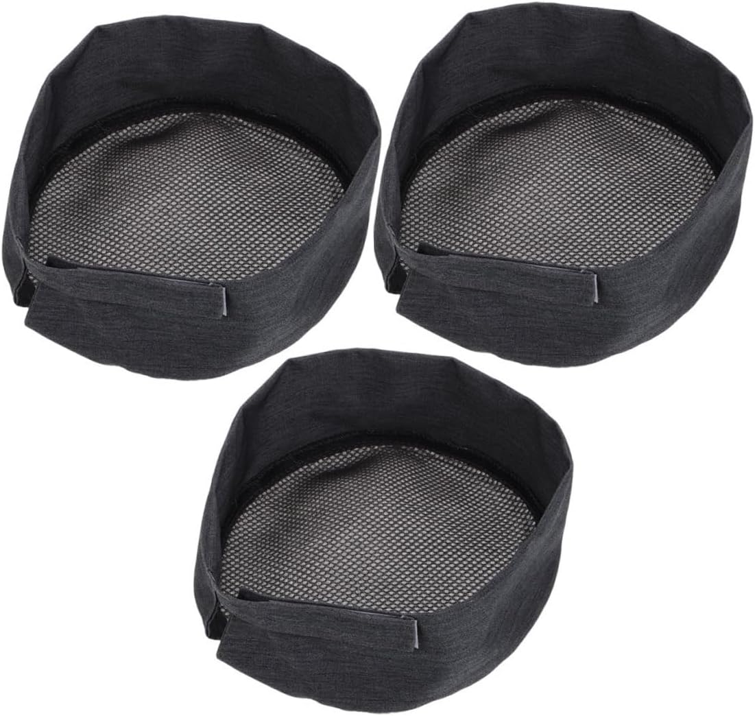 3pcs Unisex Chef Beanie Cooking Caps with Breathable Mesh Top Cotton Kitchen Food Service Hats for Restaurant Chefs and Catering Workers in Grey
